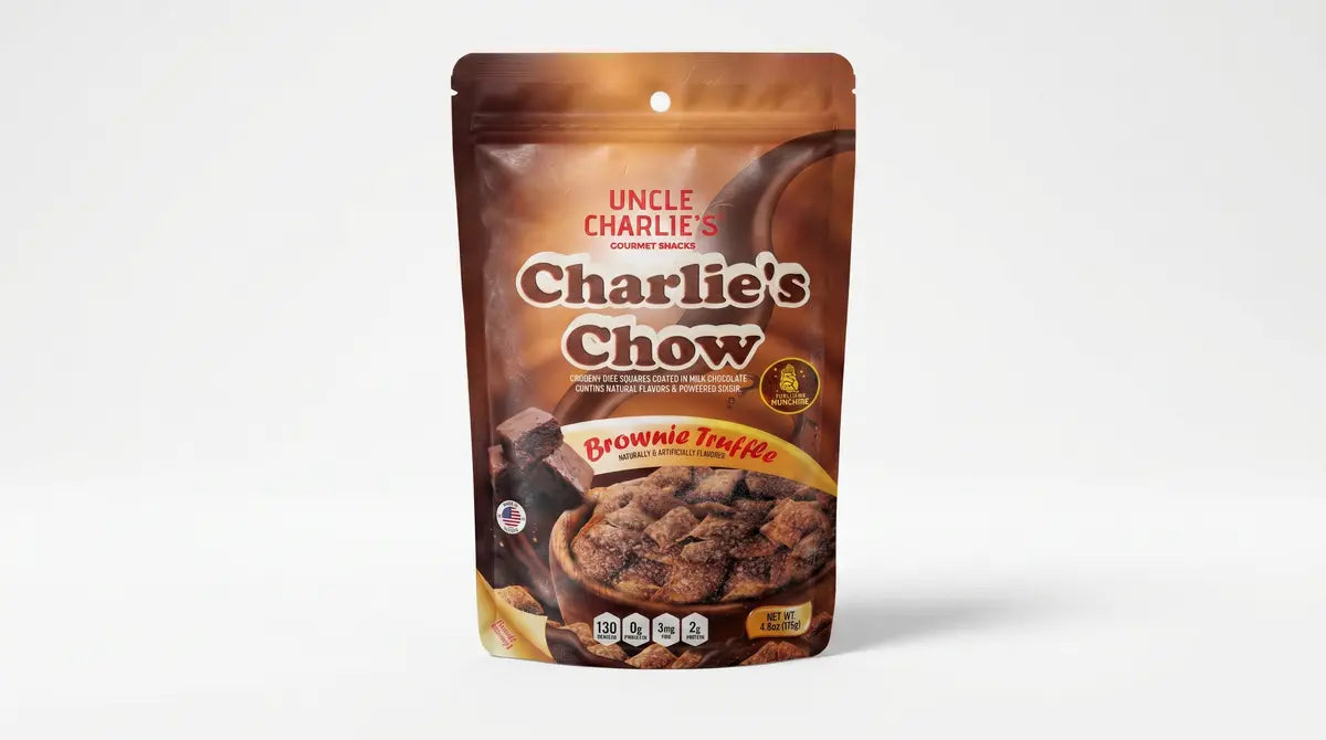 Brownie Truffle Charlie’s Chow in a chocolate dessert scene