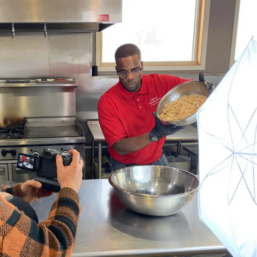 Clayton Cottman preparing an early batch of Charlie’s Chow